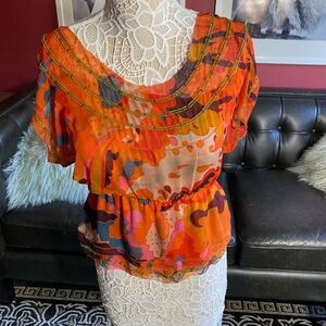 Diane Von Furstenburg silk top. Gently worn